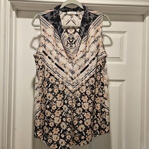 Calvin Klein | Sleeveless Floral Blouse | Size L | Business Office wear